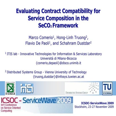 Evaluating Contract Compatibility for Service Composition in The SeCO2 Framework