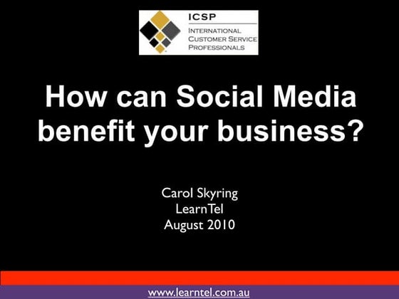 Role of social media in business communication | PPTX