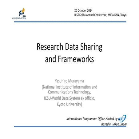 ICSTI Annual Meeting 2014 Tokyo Y. Murayama