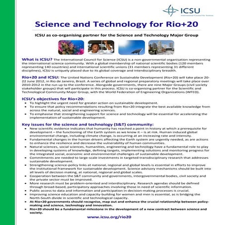 ICSU Rio+20 info sheet