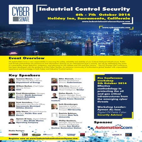 Industrial Control Security USA Sacramento California Oct 6/7