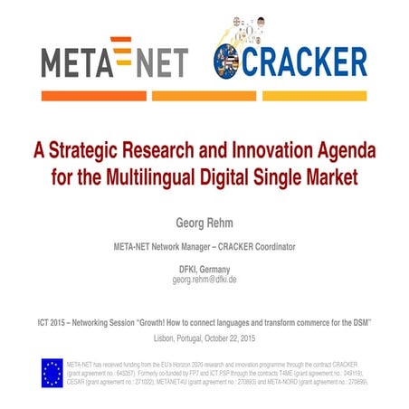 A Strategic Research and Innovation Agenda for the Multilingual Digital Singl...