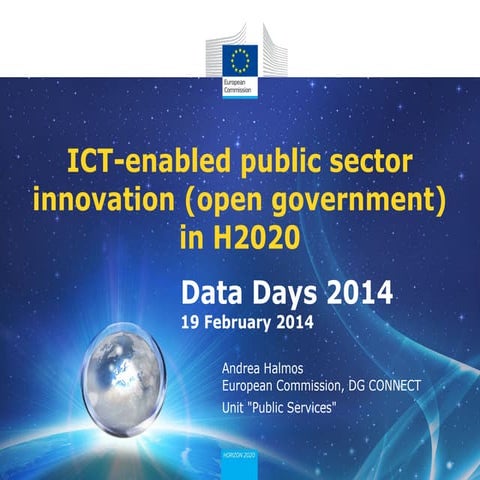 Ict enabled public sector innovation in h2020