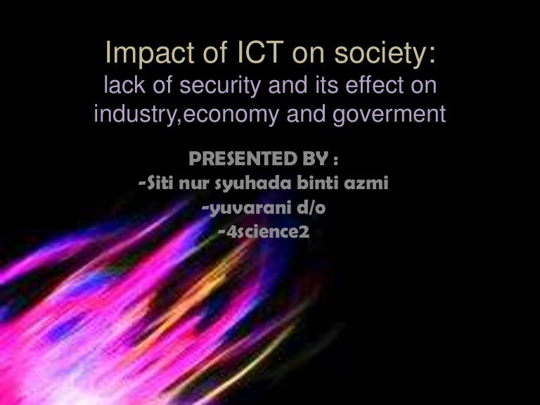 The Efect Of Lack Of Security On Industry Goverment And Economy