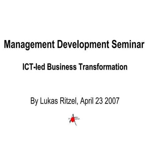 Ict Led Business Transformation
