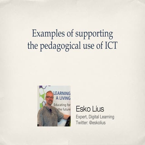 ICT in education: examples of supporting the teachers
