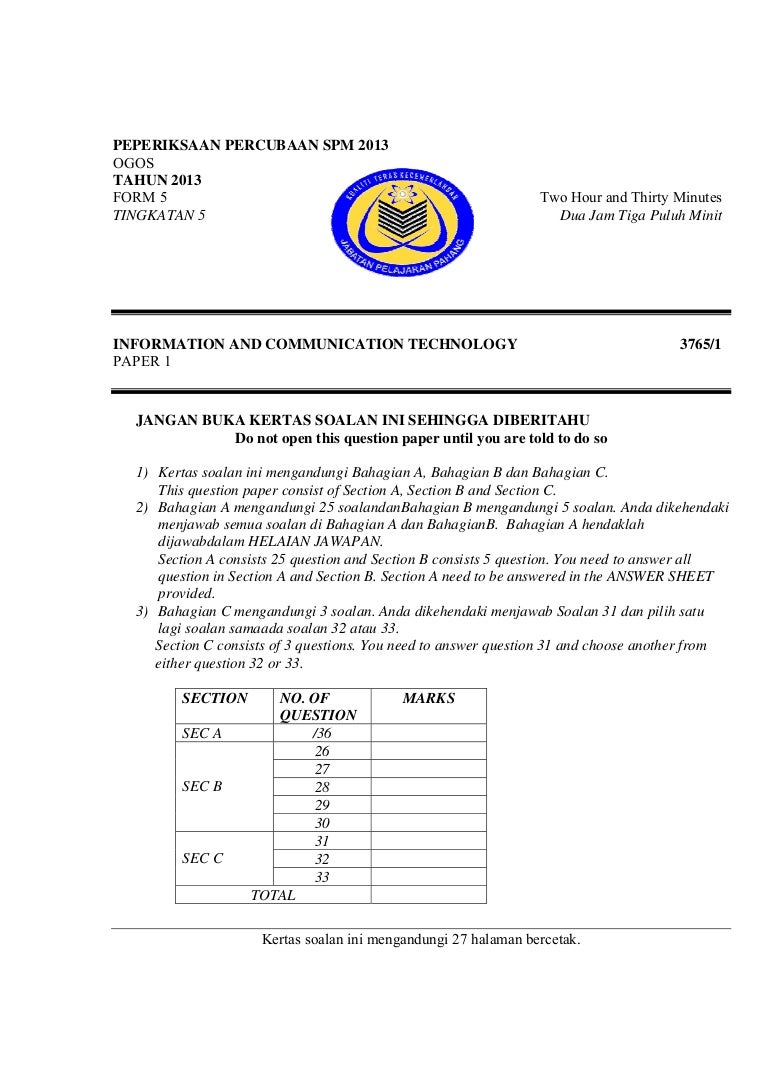 Jawapan Buku Marks Sains Komputer Tingkatan 4