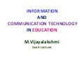 Information and Communication Technology In Education