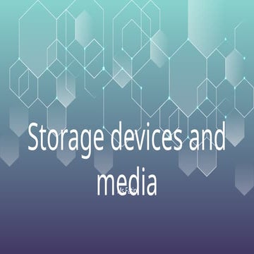 Comprehensive Overview of Solid State Storage Devices and Media | PPTX