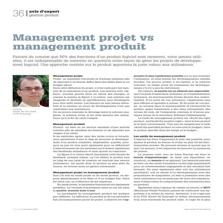 Management projet vs management produit