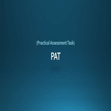 Ict PAT presentation | PPTX
