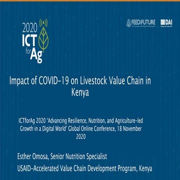 Impact of COVID-19 on Livestock Value Chain in Kenya
