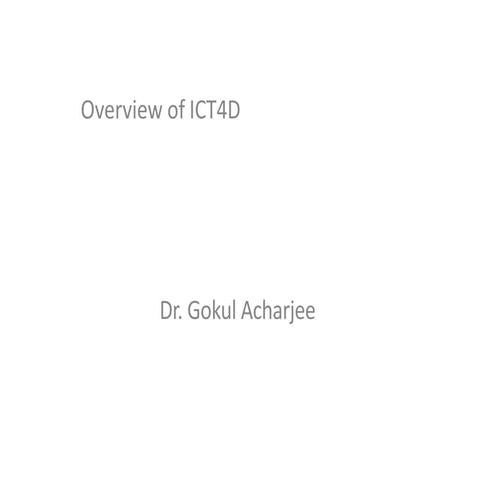 Ict4d m gokul