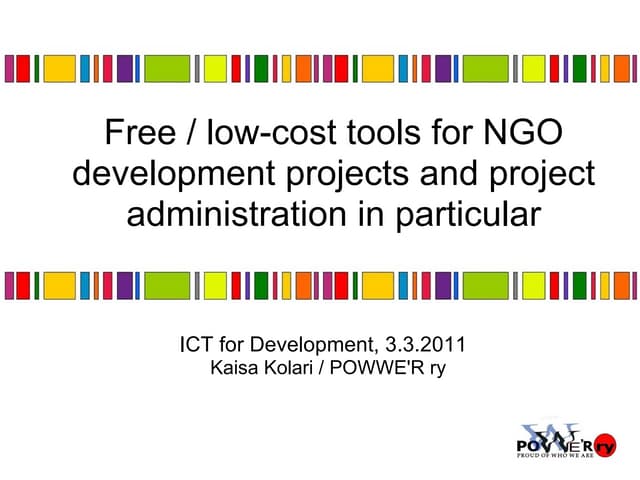 ITC4D presentation Kaisa Kolari POWWE'R