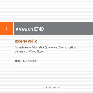 ICT4D: A point of view