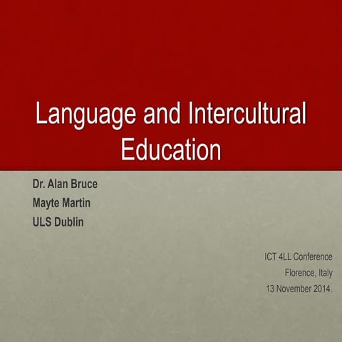 Language and Intercultural Education | PPTX