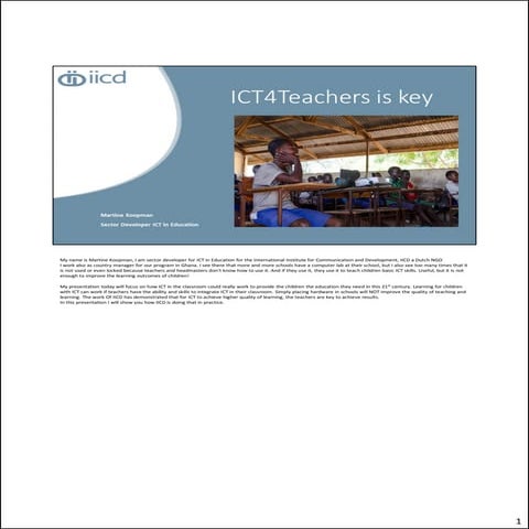 Ict4 teachers is key