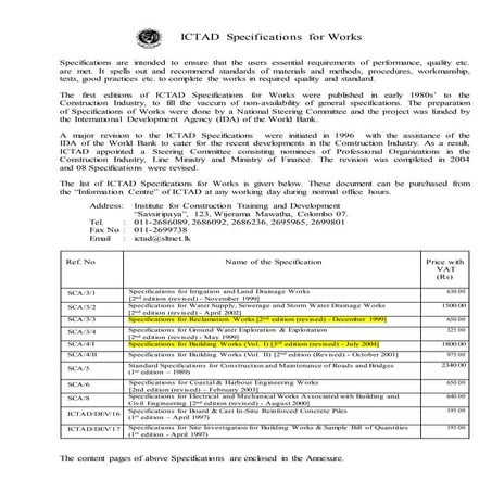 Ictad specifications-for-works