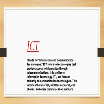 Ict and education | PPTX
