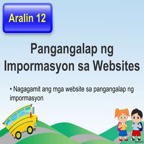 Pangangalap ng Impormasyon sa Websites