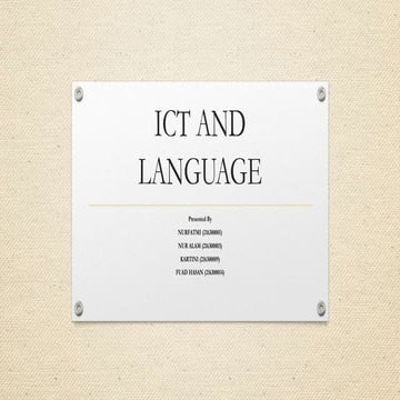 Ict and language