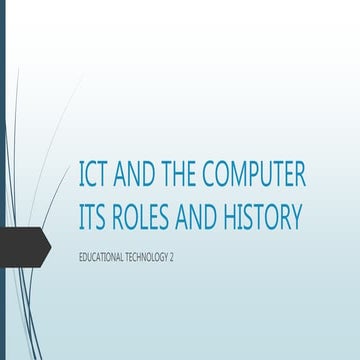 Ict and the computer