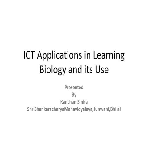 Ict application in bio.sc.24 9