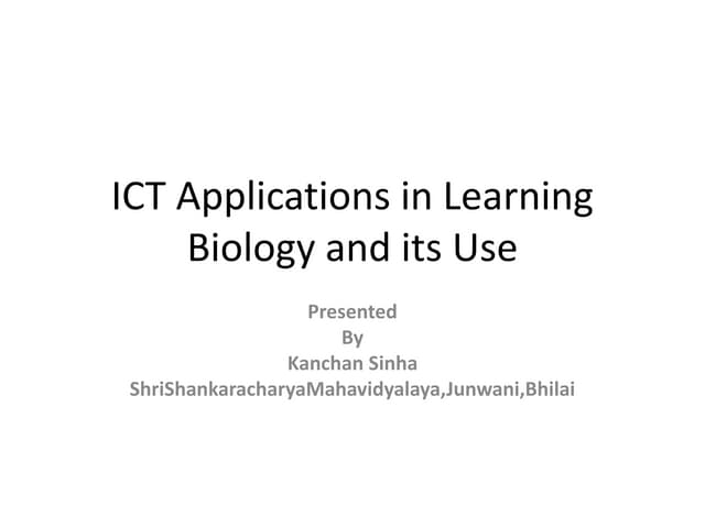Ict application in bio.sc.24 9