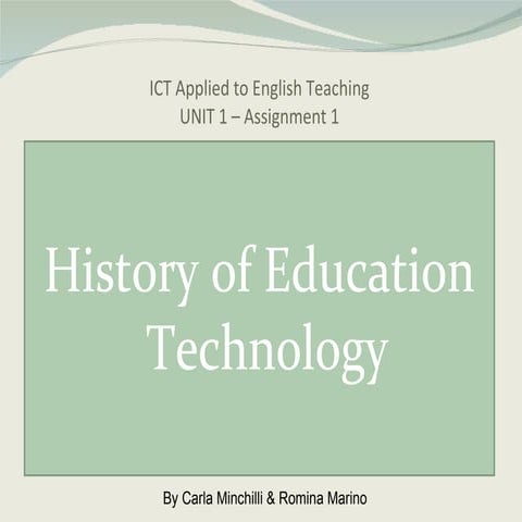 History of Education Technology