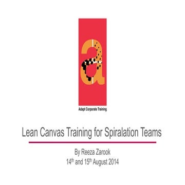 ICTA Spiralation - Lean Canvas Workshop