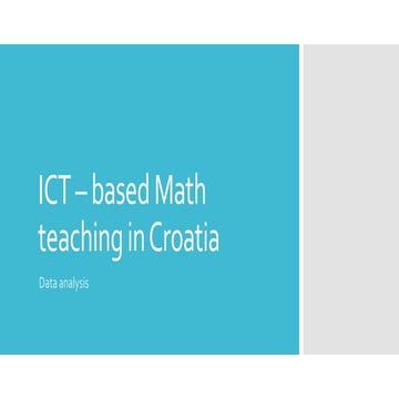 ICT – based Math teaching in Croatia
