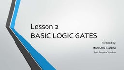 Logic gates | PPT