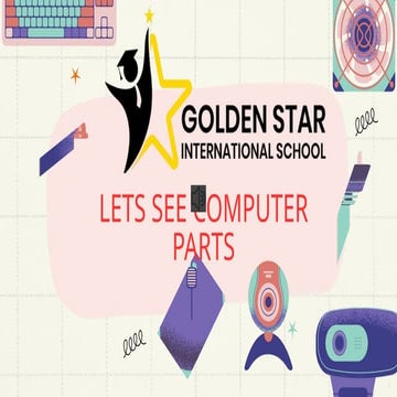 ICT Computing Computer Parts Classroom Quiz in Purple and Green Modern ...