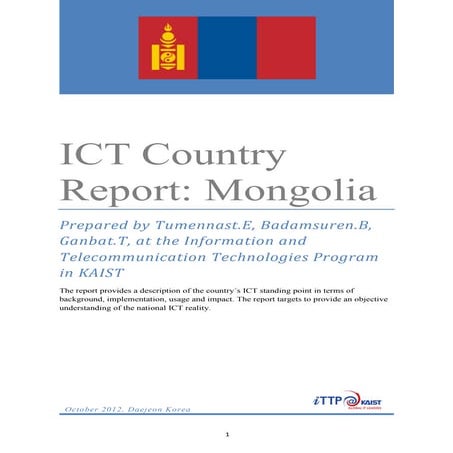 ICT Country Report Mongolia -8th-Nov-2012