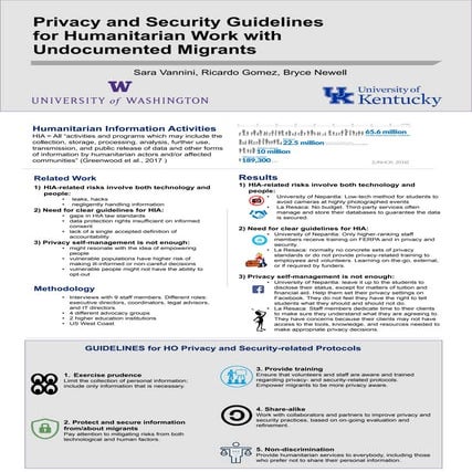 Privacy and Security guidelines for Humanitarian Work with Undocumented Migrants
