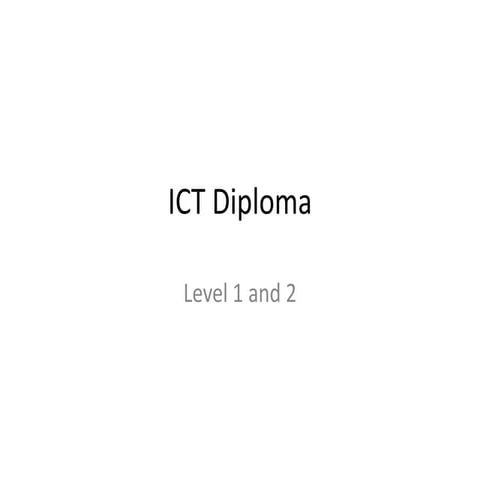 Ict Diploma 2 | PPT