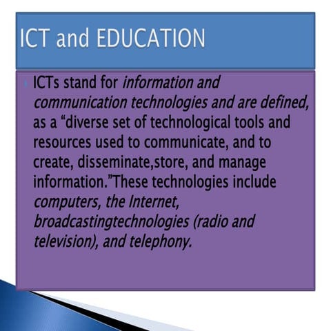 Ict & edn