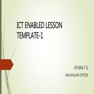 ICT ENABLED LESSON TEMPLATE1 | PPT