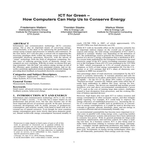 Ict for green | PDF