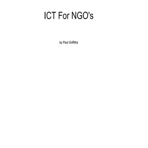 ICT for NGO's