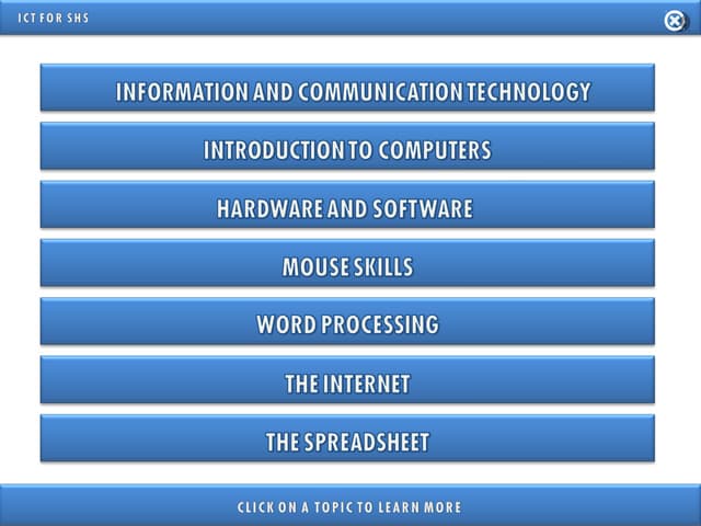 INFORMATION AND COMMUNICATION TECHNOLOGY FOR SENIOR HIGH SCHOOL