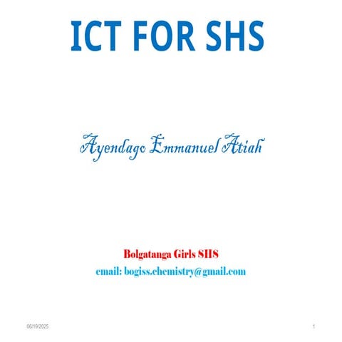ICT lecture notes for senior high school