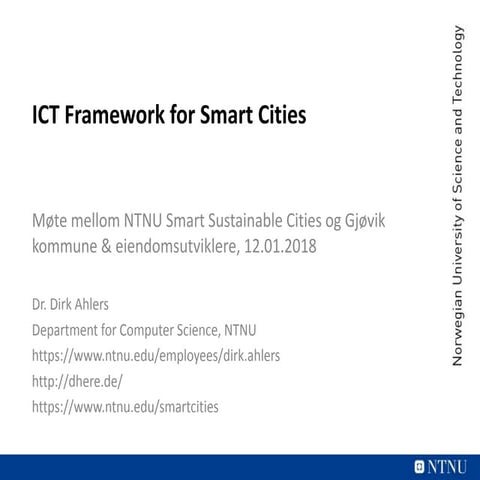 ICT Framework for Smart Cities