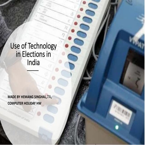 use of technology in elections in india