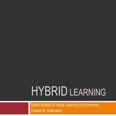 Hybrid Learning Presentation - 2013 