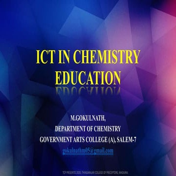 ICT IN CHEMISTRY EDUCATION