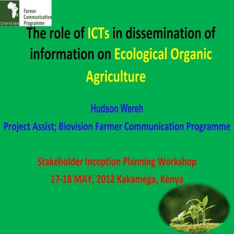 Role of ICT in agriculture
