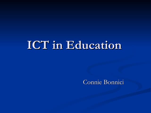 Ict in education