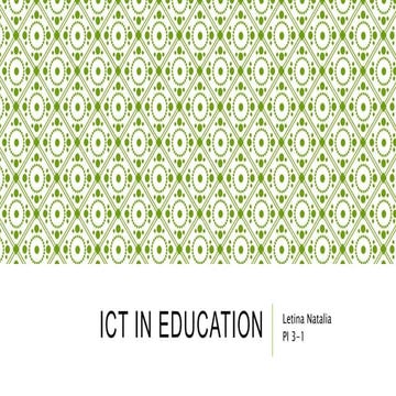 Ict in education