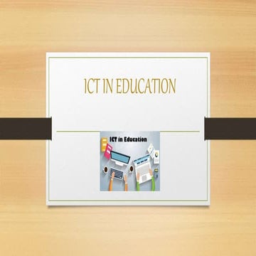 Ict in education